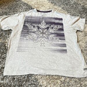 Sean John short sleeve purple grey snowflake graphic shirt